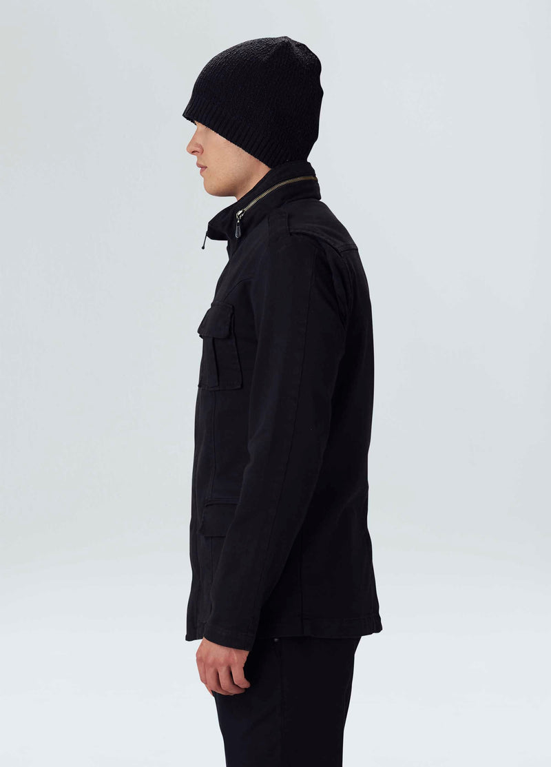 Mens Turtleneck Pockets Parka