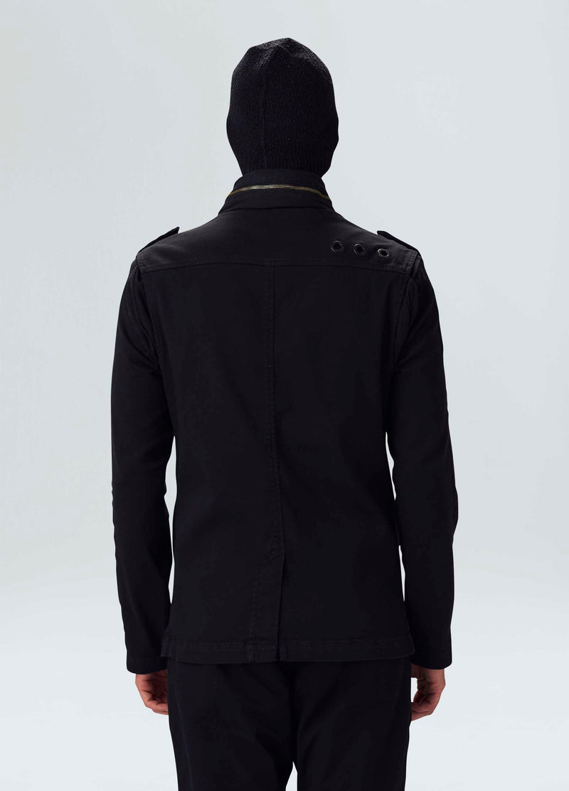 Mens Turtleneck Pockets Parka