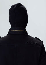 Mens Turtleneck Pockets Parka