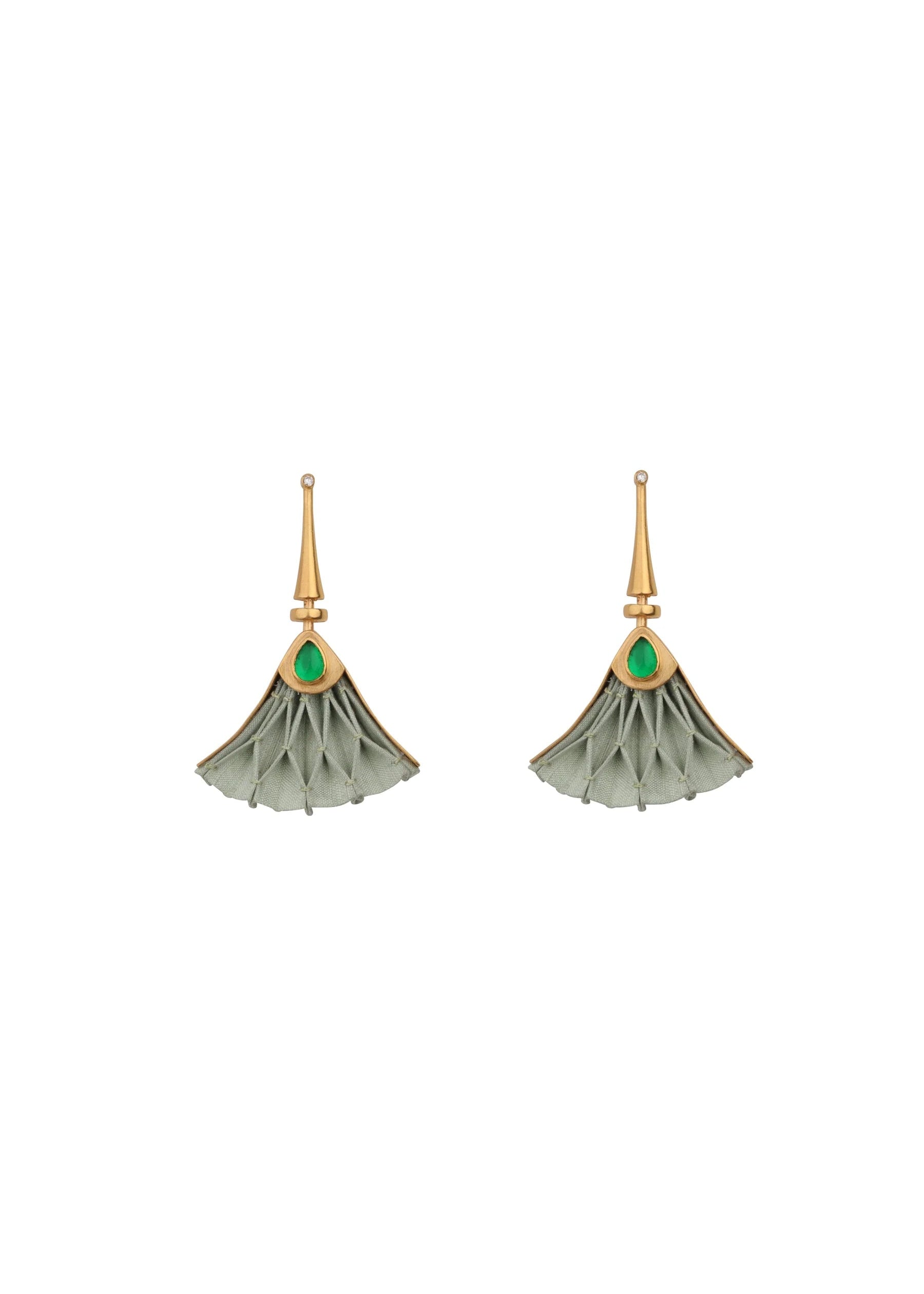 Pistachio Lotus Earrings