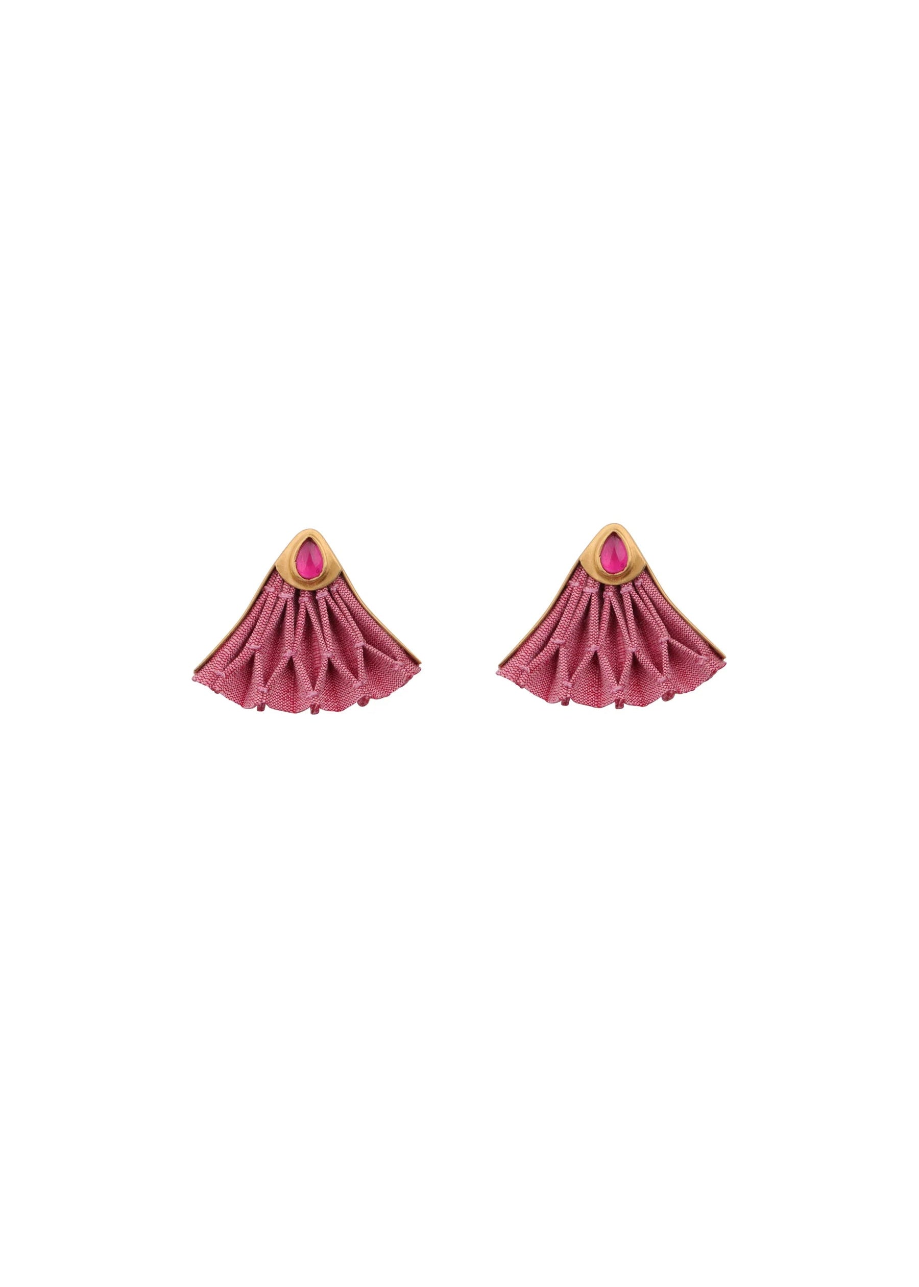 Mini Dusty Pink Lotus Earrings