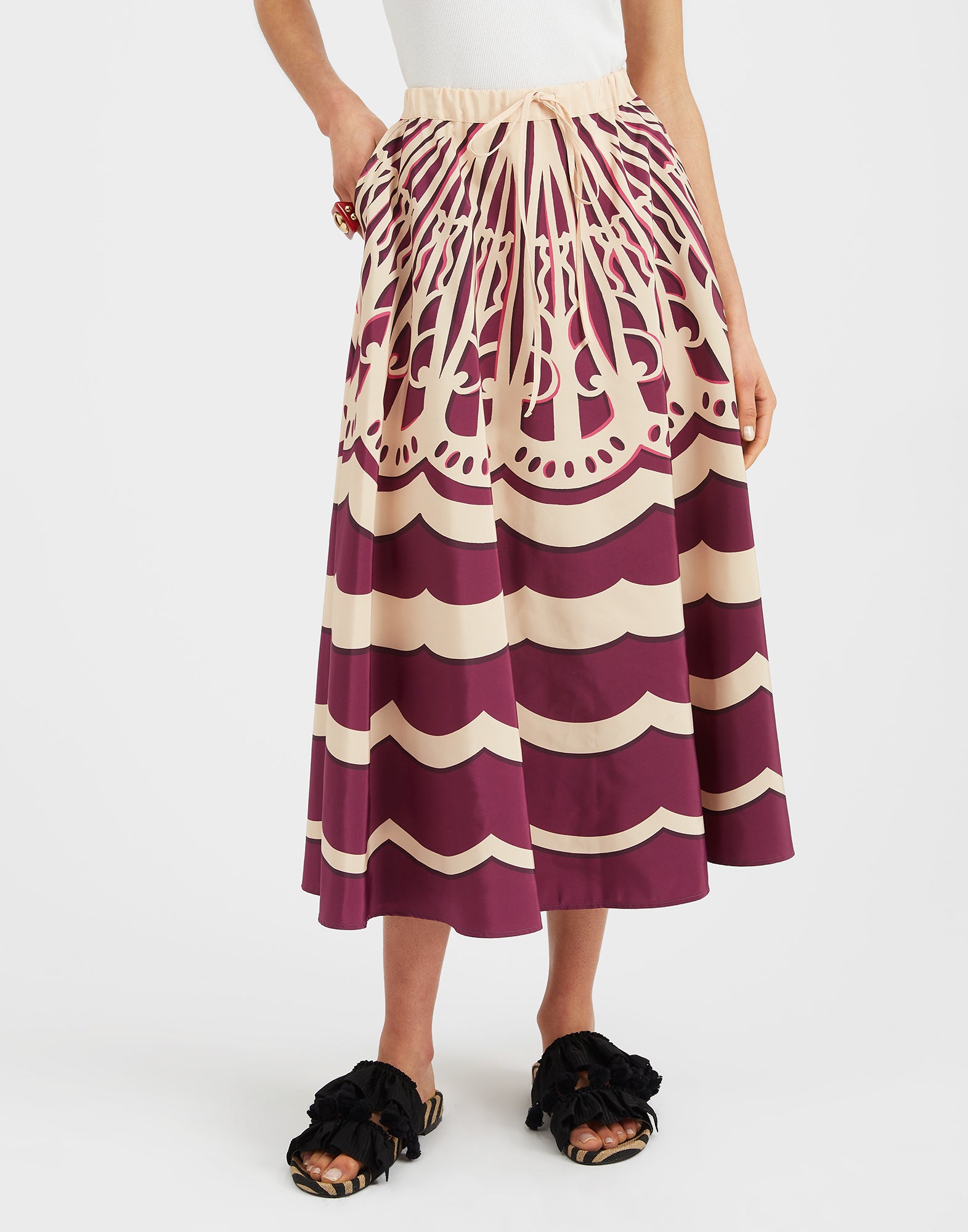 Drawstring Skirt Fans Placee