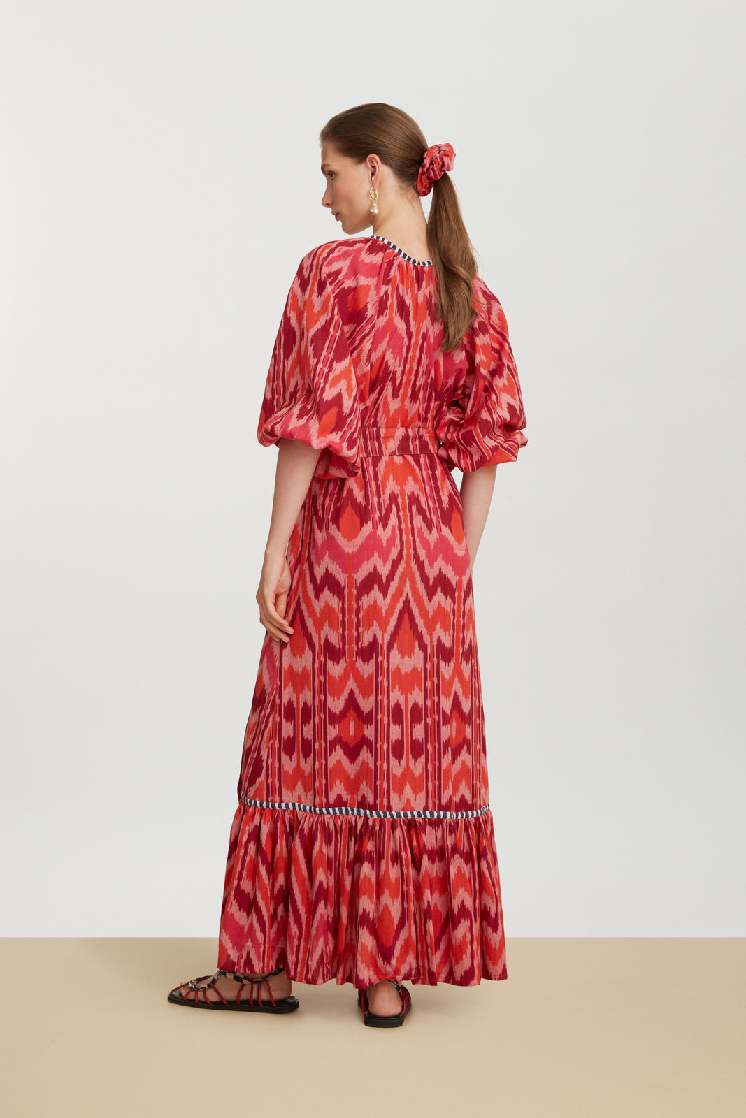 Mandili Ikat Red Dress
