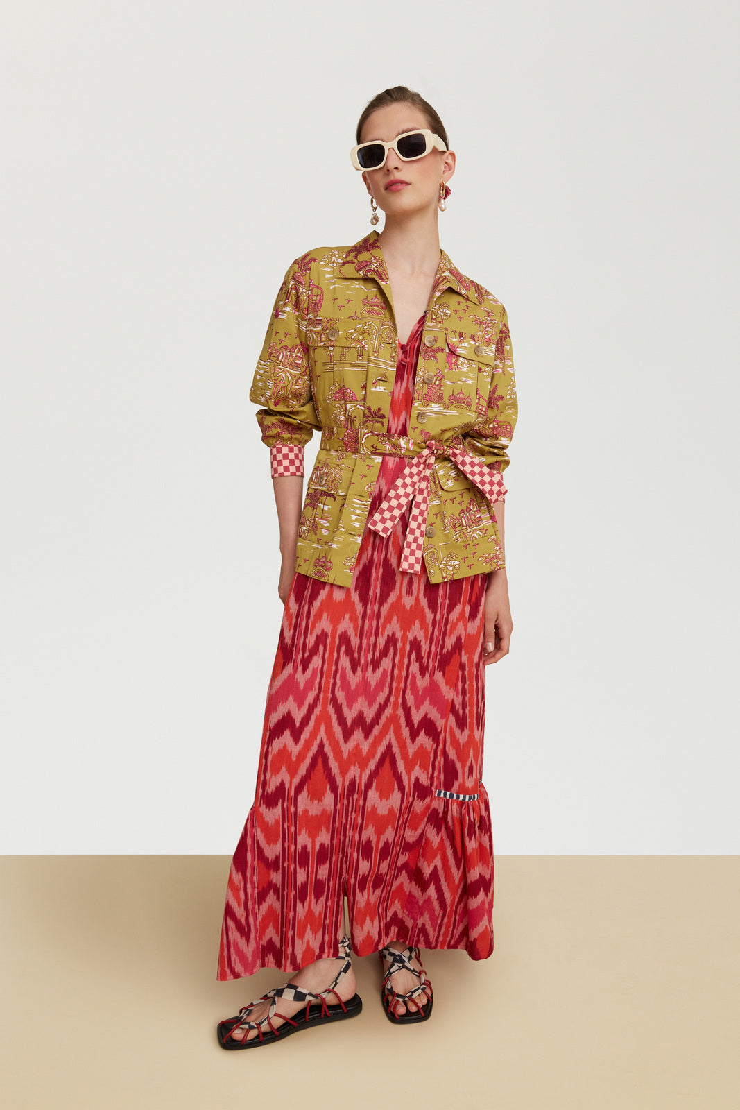 Mandili Ikat Red Dress