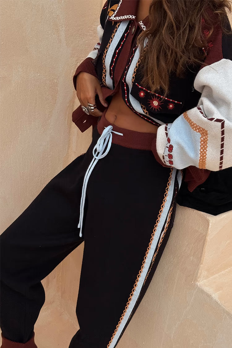 Geometric Knit Jogger