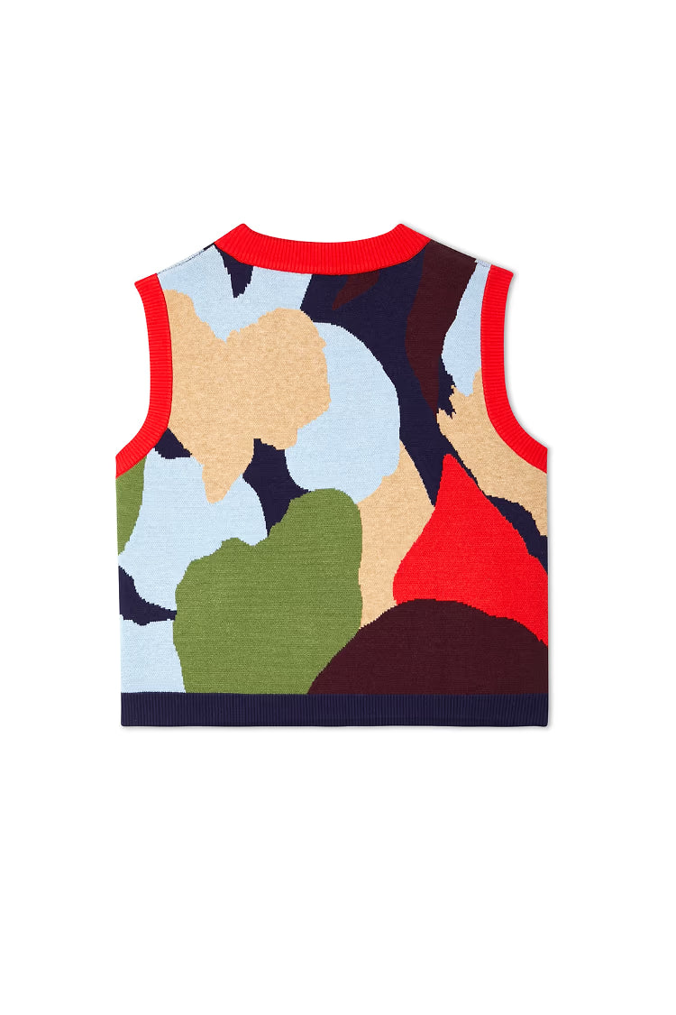 Navy Abstract Fringe Tank