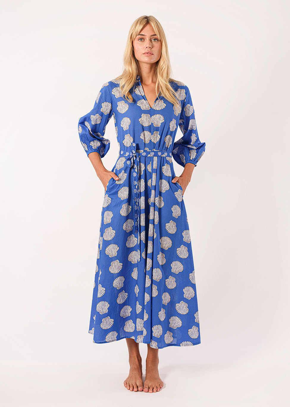 Marigold Blue Shells Dress