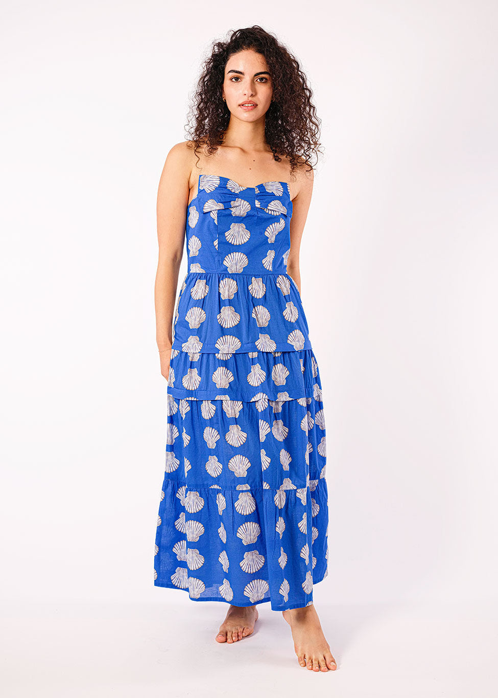 Red Valerian Blue Shells Dress