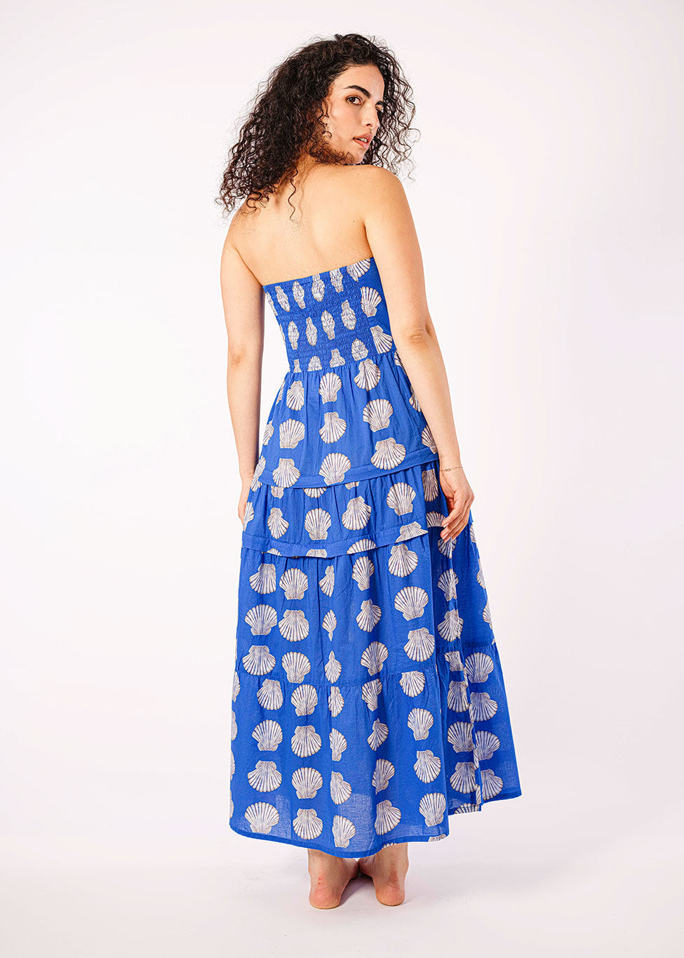 Red Valerian Blue Shells Dress