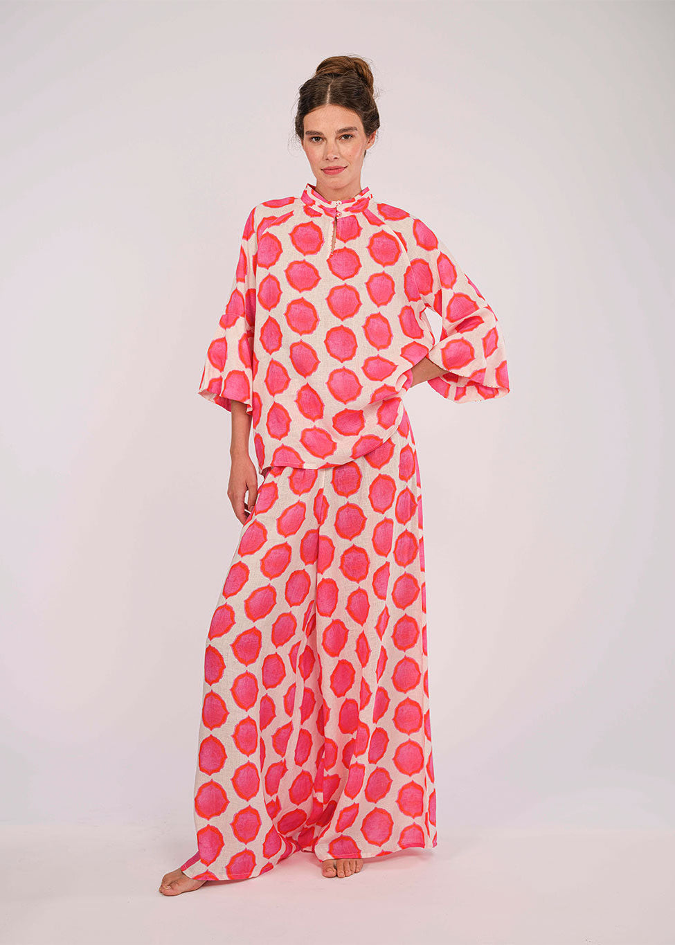 Majoran Ikat Pink Orange Pants