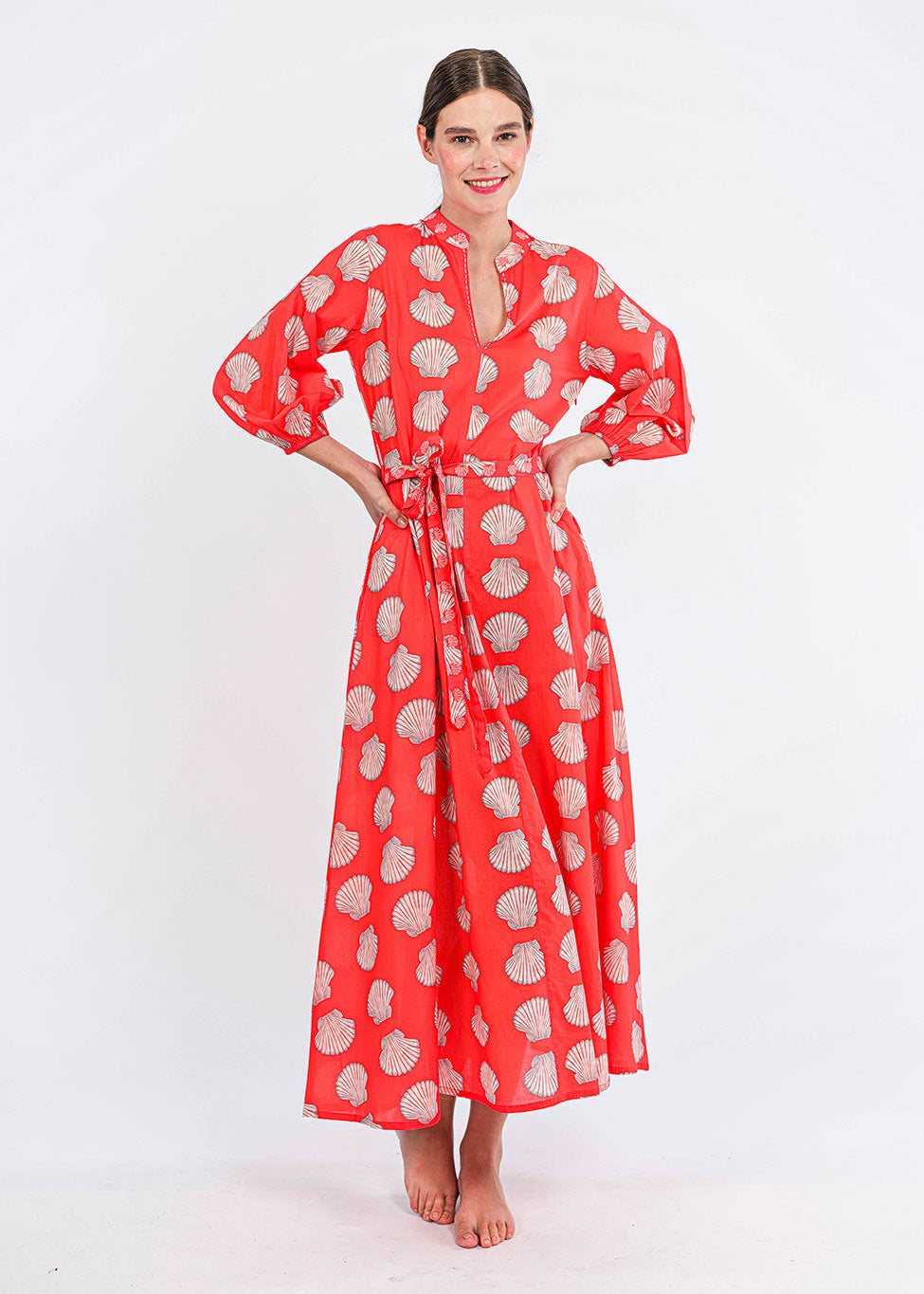 Marigold Red Shells Dress