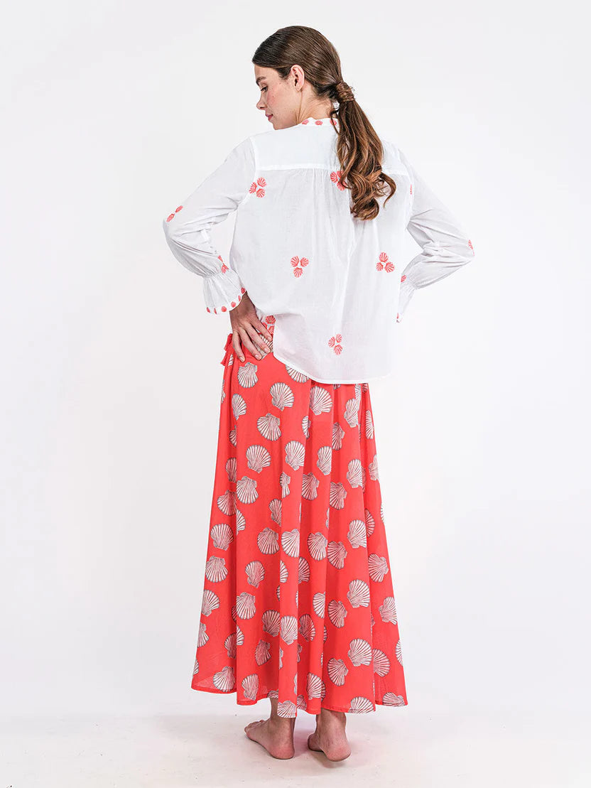 Vanilla Red Shells Skirt