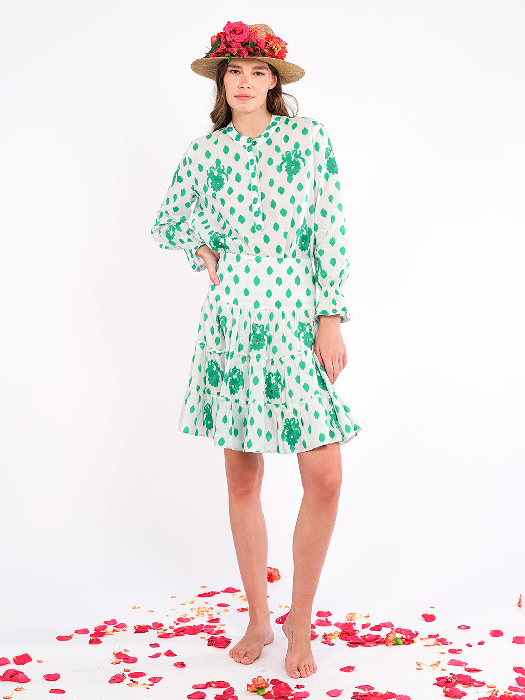 Elderberry Emerald Dots Skirt