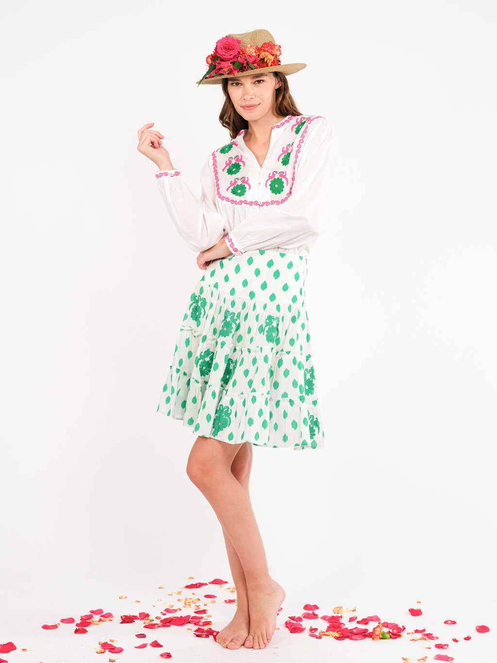 Elderberry Emerald Dots Skirt