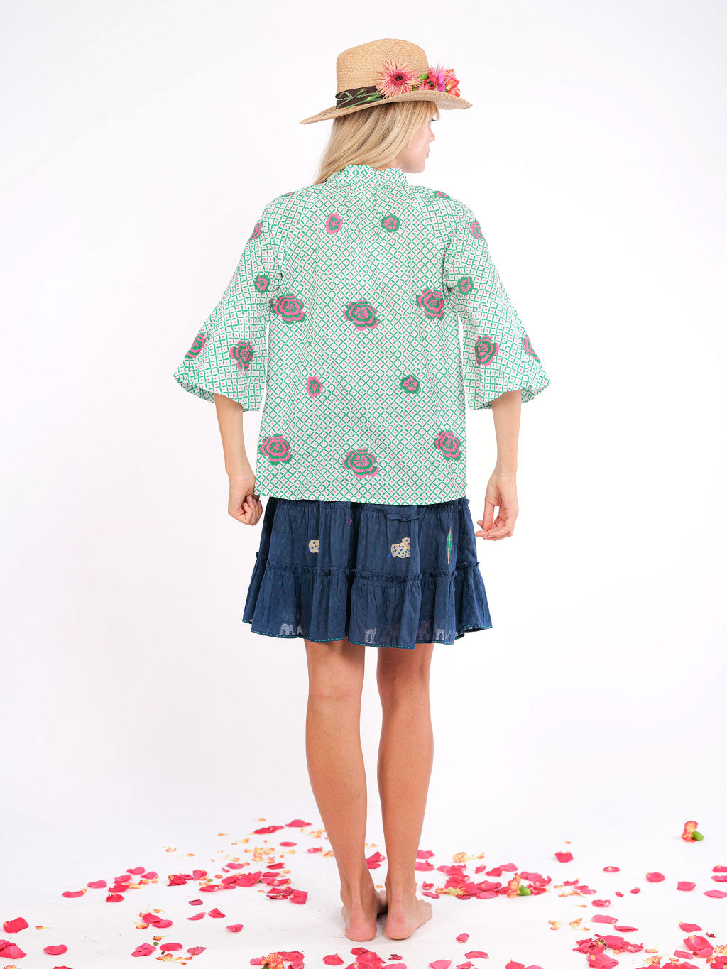 Flax Dotty Emerald Blouse