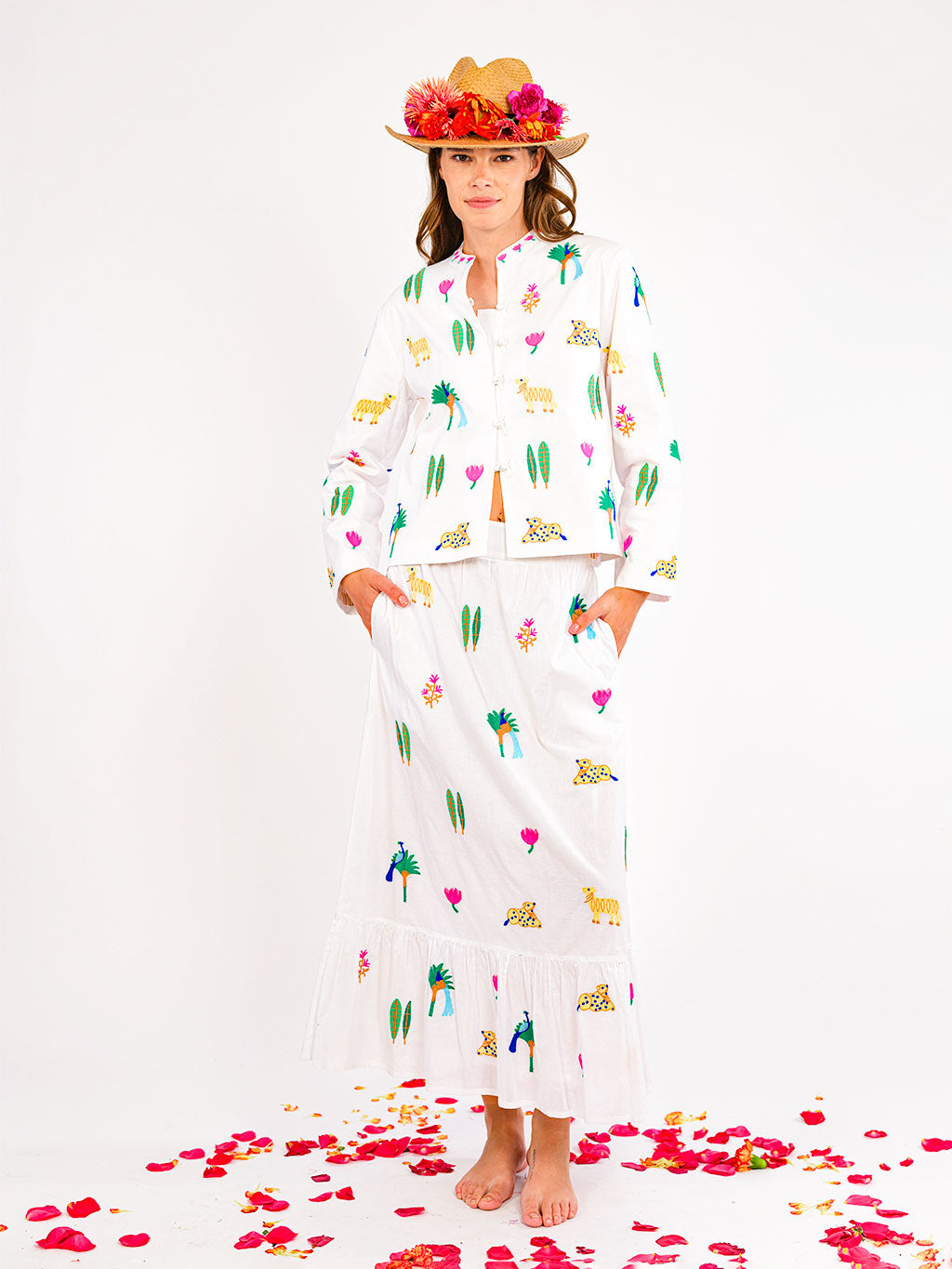 Goldenseal White/Jungle Skirt