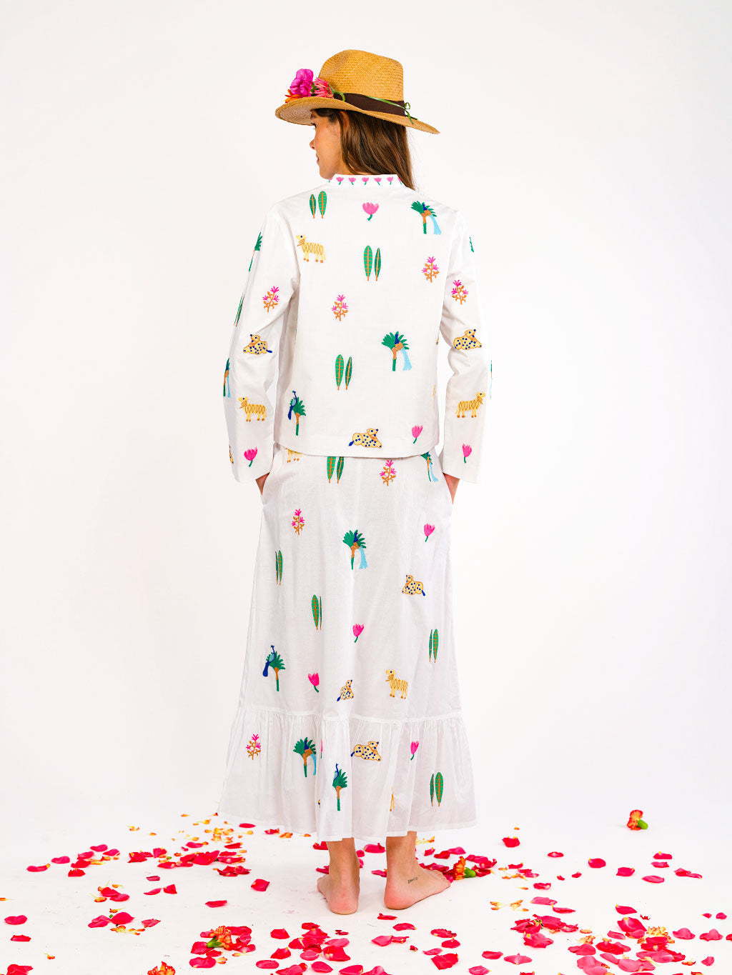 Goldenseal White/Jungle Skirt
