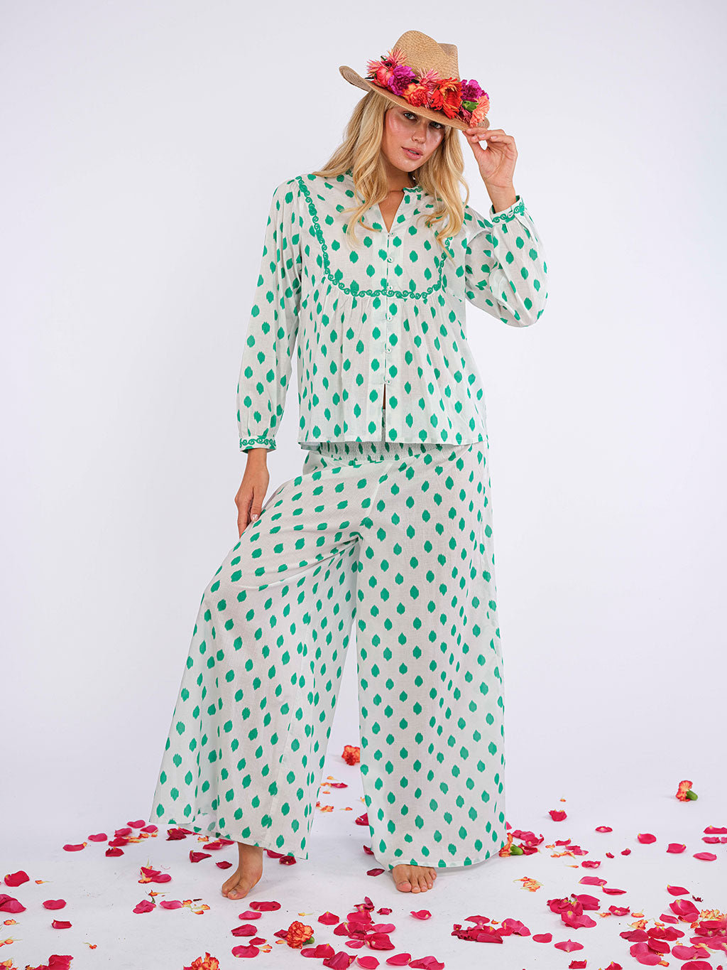 Majoran Emerald Dots Pants