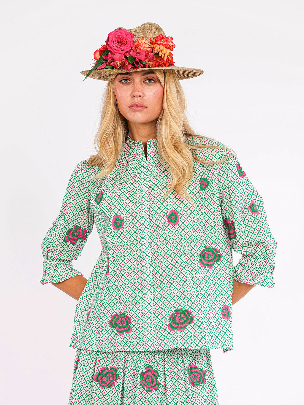 Bergamot Dotty Emerald Blouse