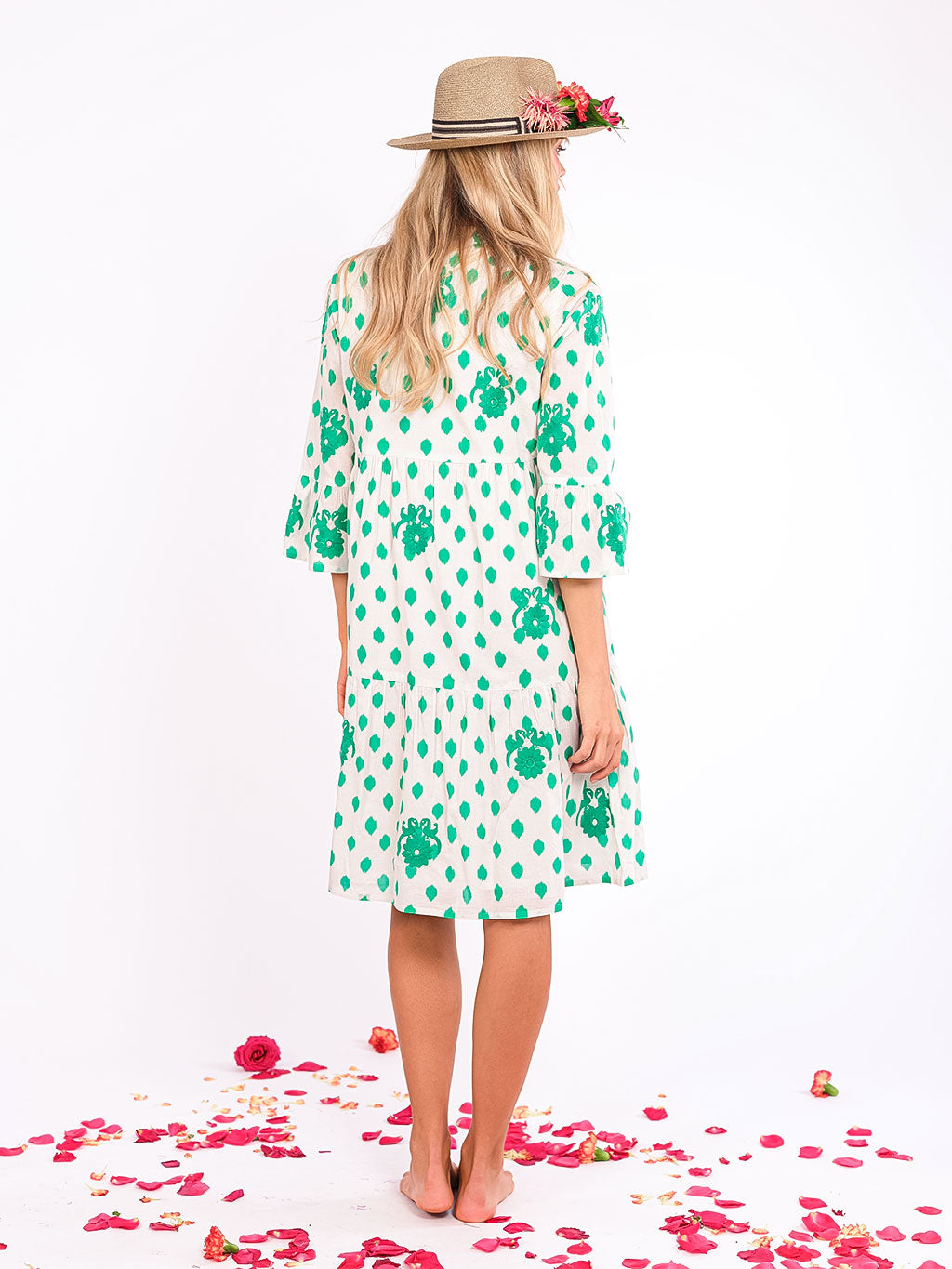 Borage Emerald Dots Dress
