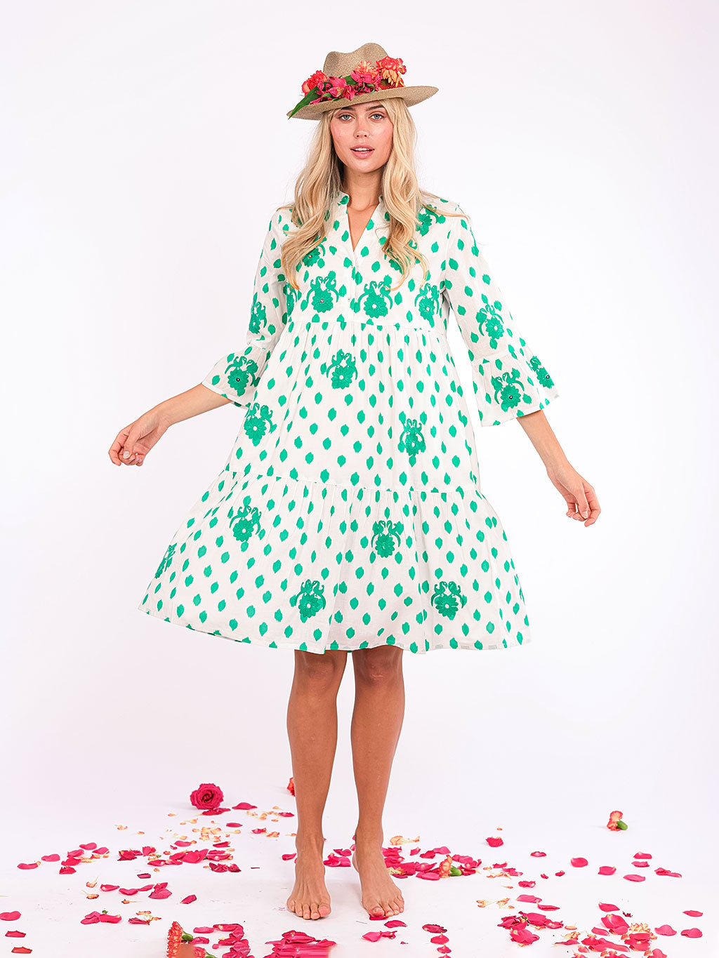 Borage Emerald Dots Dress