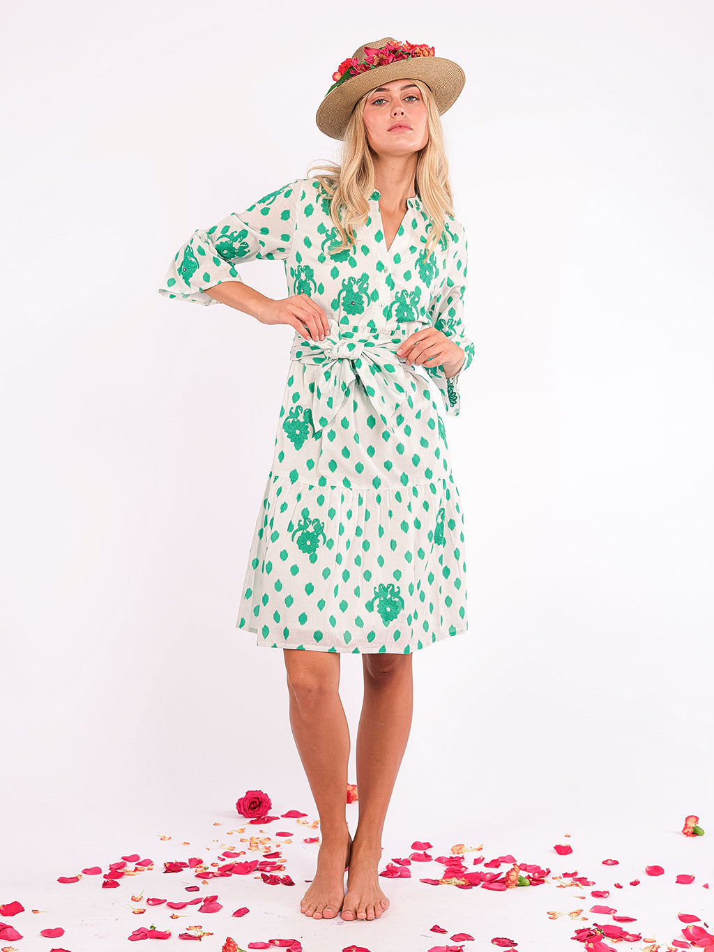 Borage Emerald Dots Dress