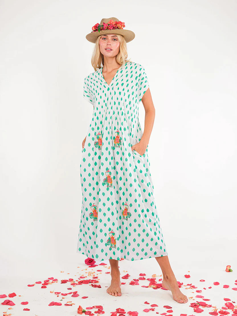 Sea Cale Emerald Dots Dress