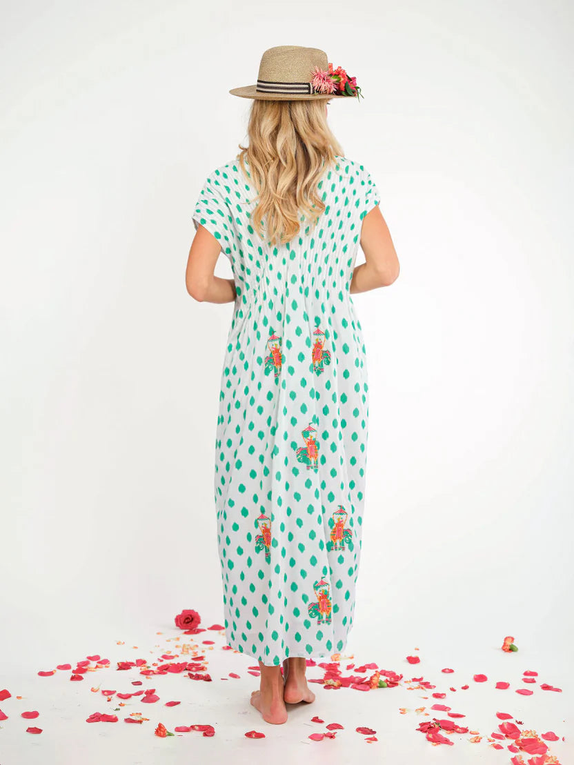 Sea Cale Emerald Dots Dress