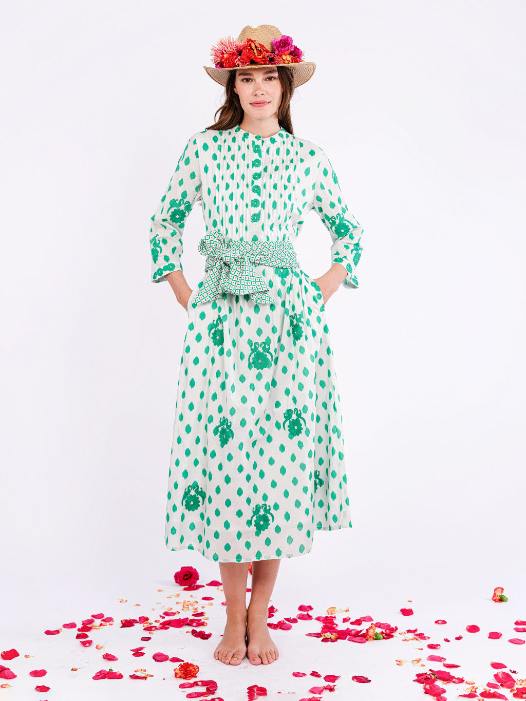Woodruff Emerald Dots dress
