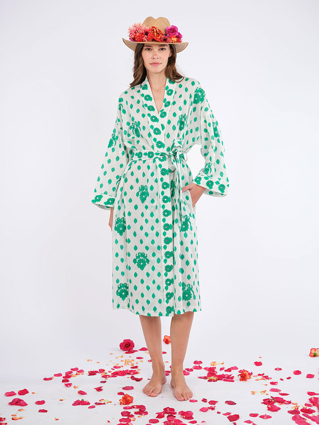 Emerald Dots Kimono
