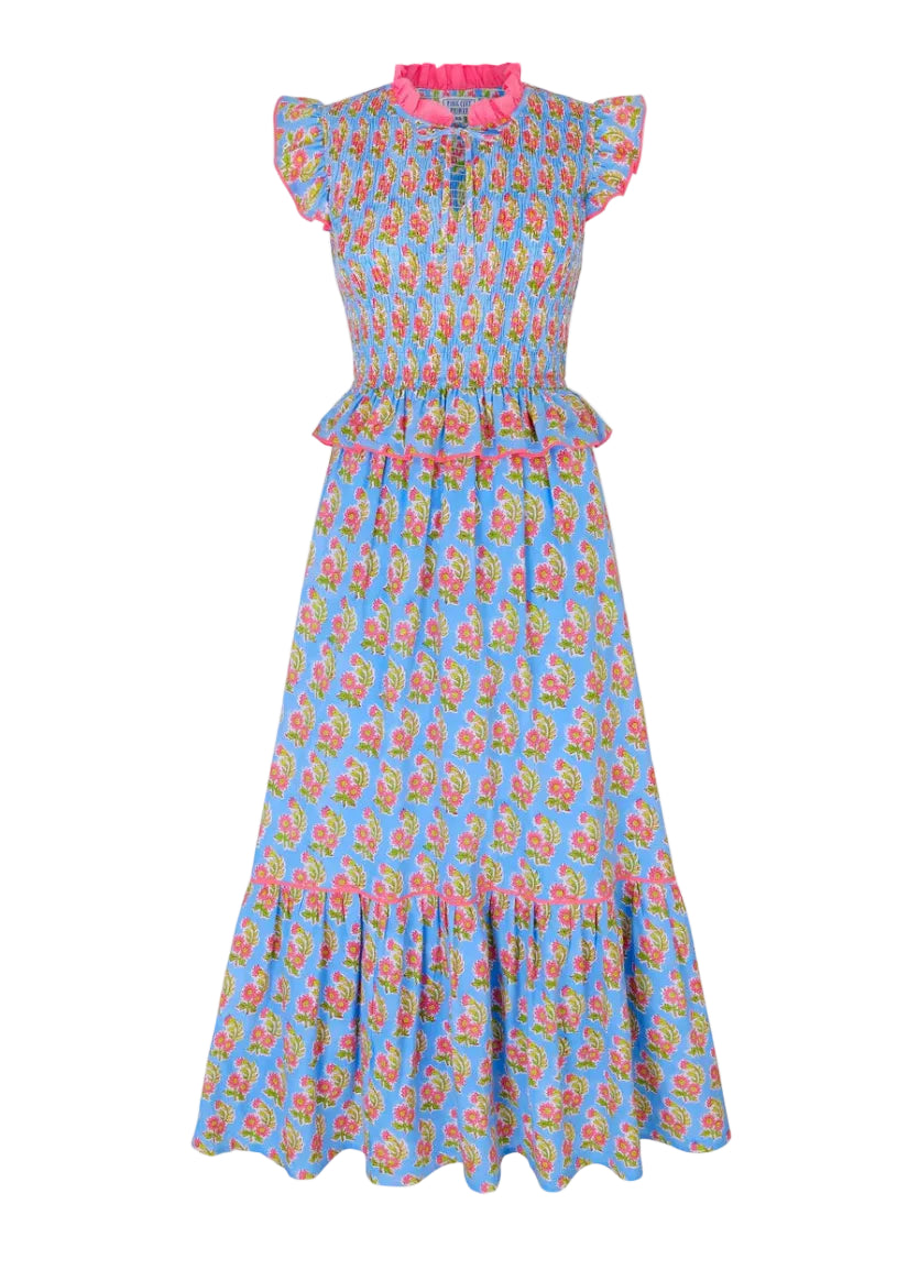 Harper Dress Cornflower Aster