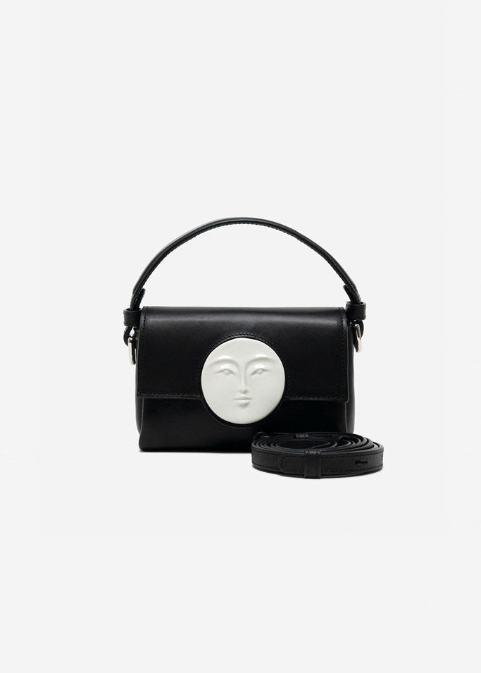 Flap Mini Moon Bag Black