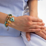 Double Bracelet Heart Turquoise