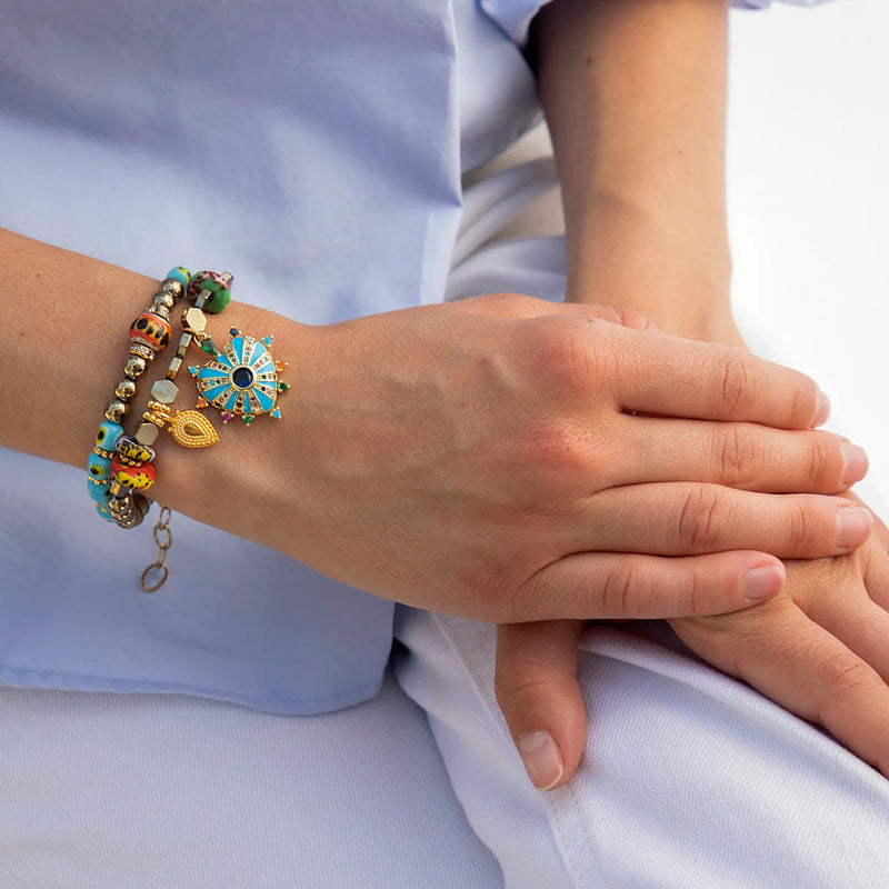 Double Bracelet Heart Turquoise