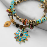 Double Bracelet Heart Turquoise