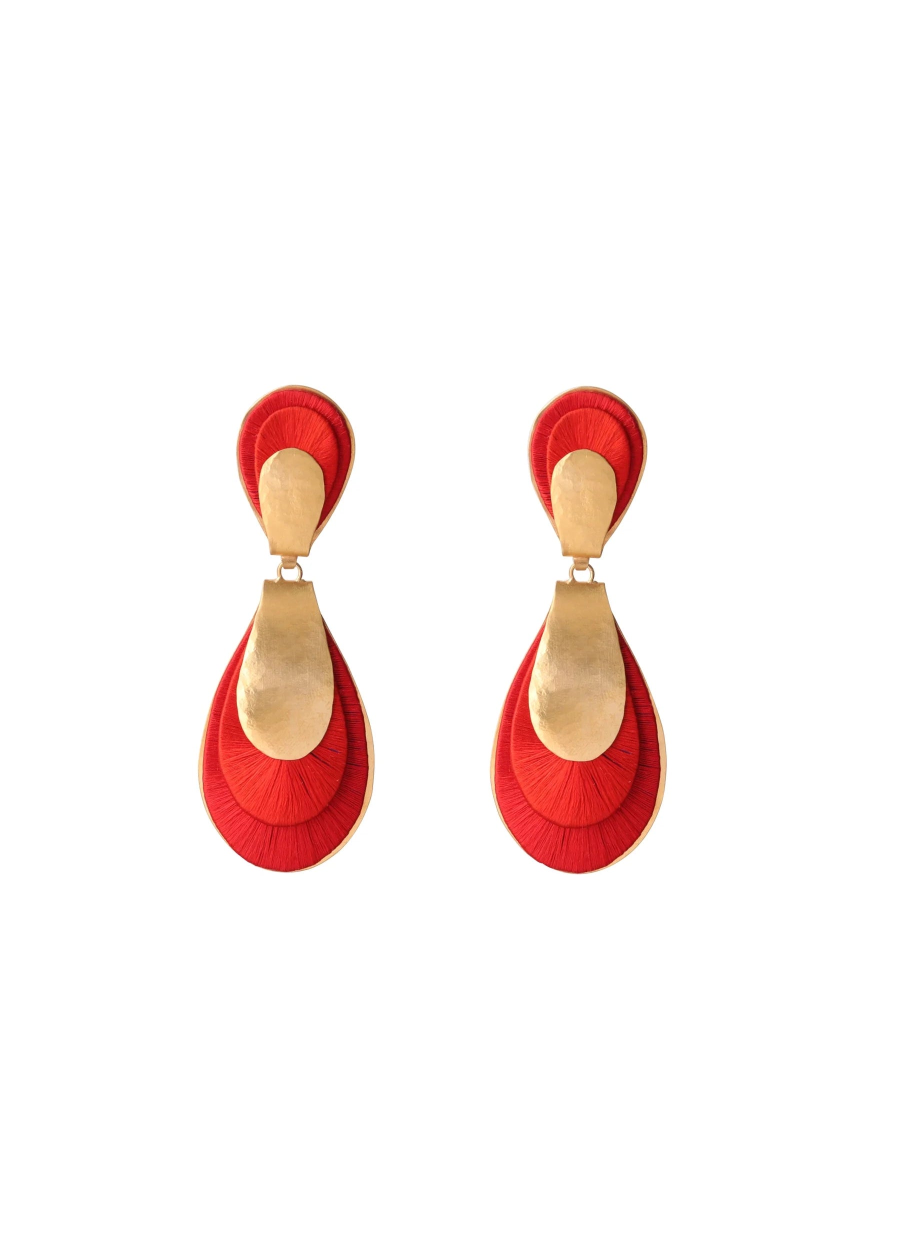 Coral Solid Drop Earrings