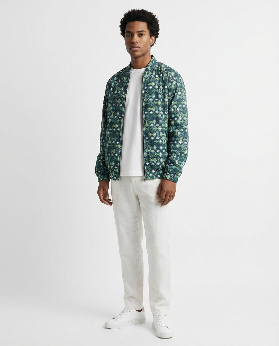 Green Beijoqueira Kisser Bomber Jacket