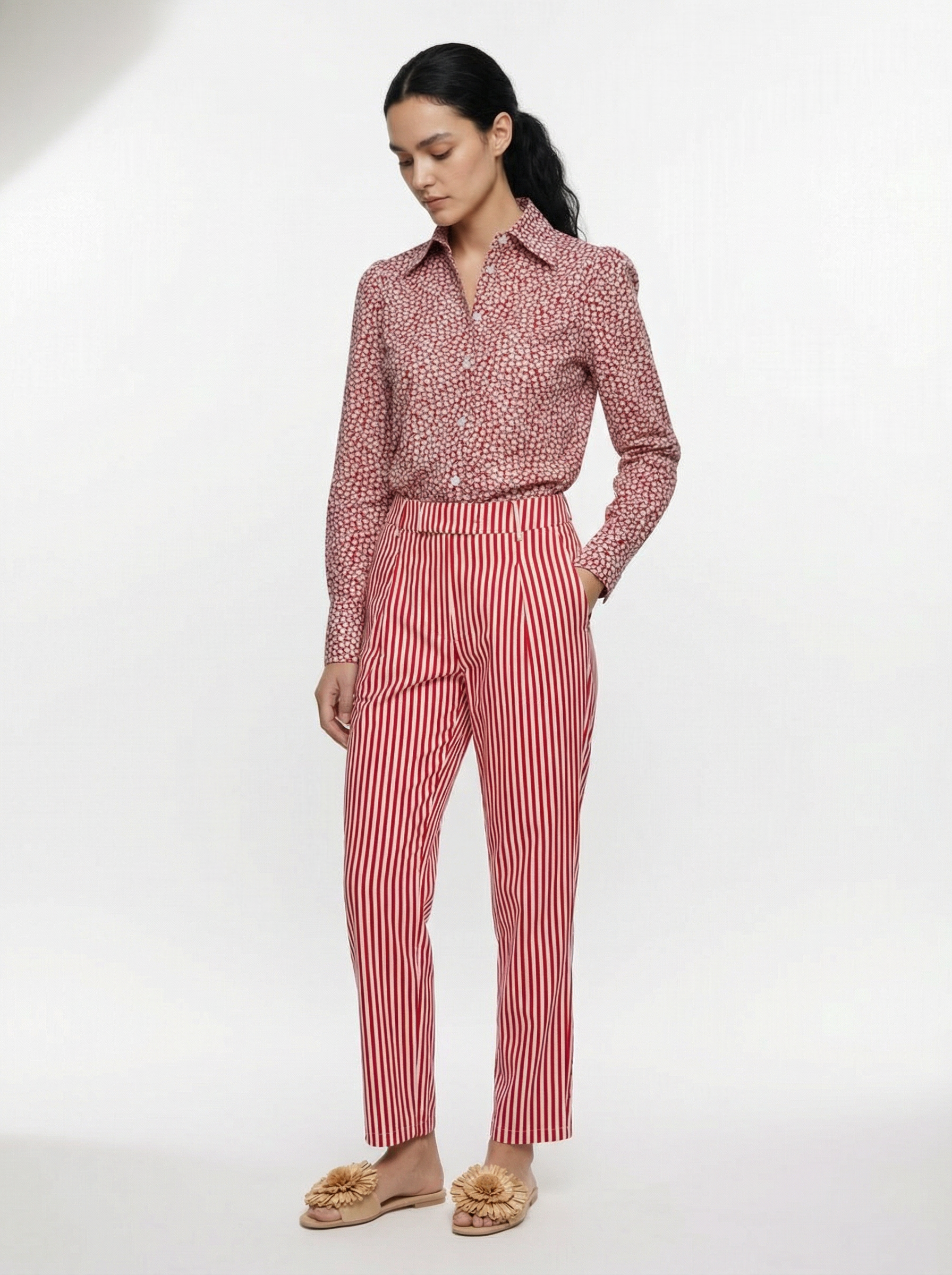 Flower Liberty Red Shirt