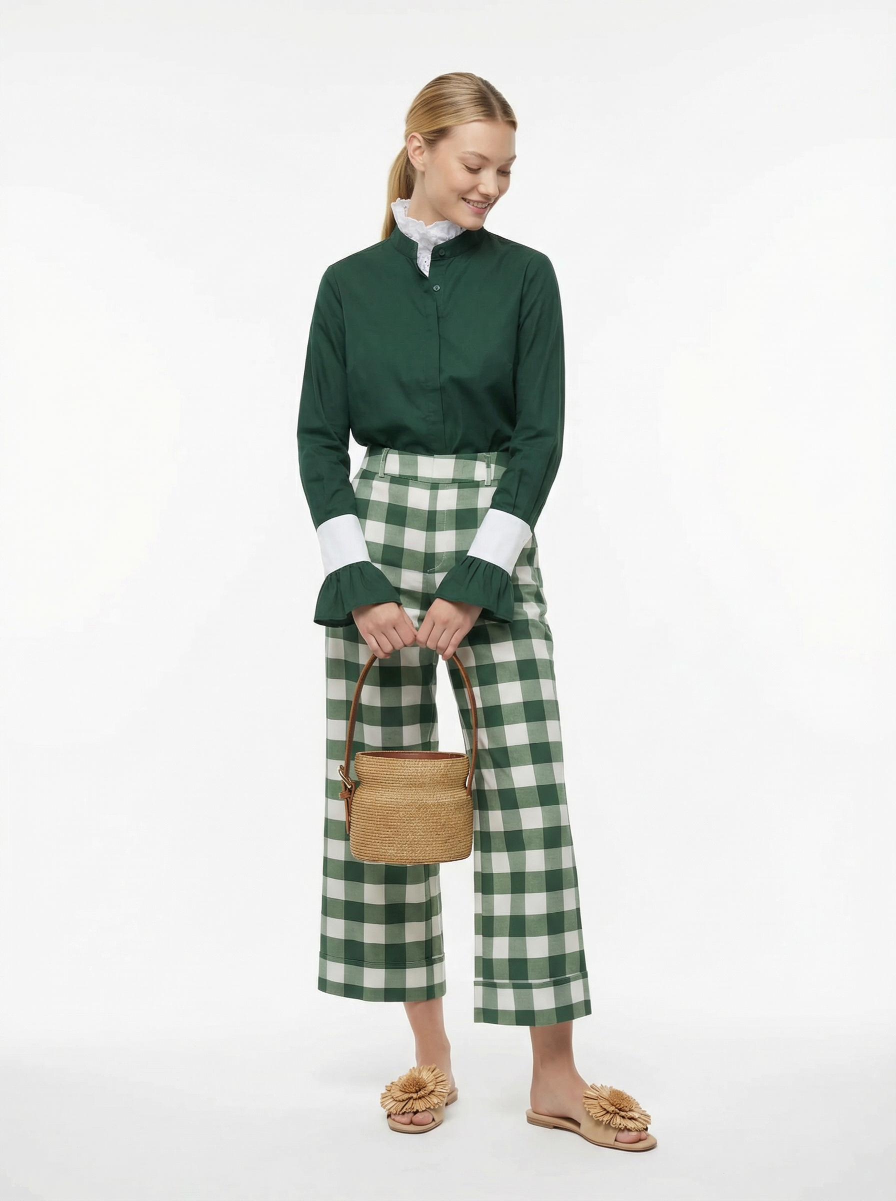 Regina Mega Vichy Fern Pants