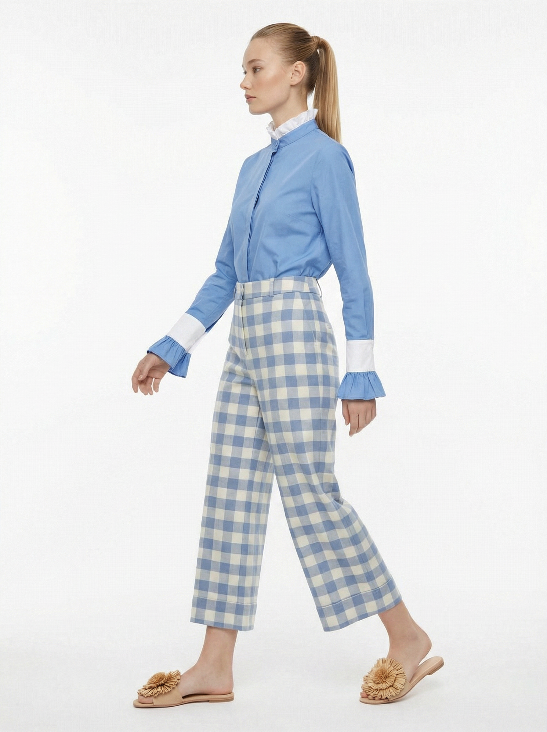 Regina Mega Vichy Saphire Pants