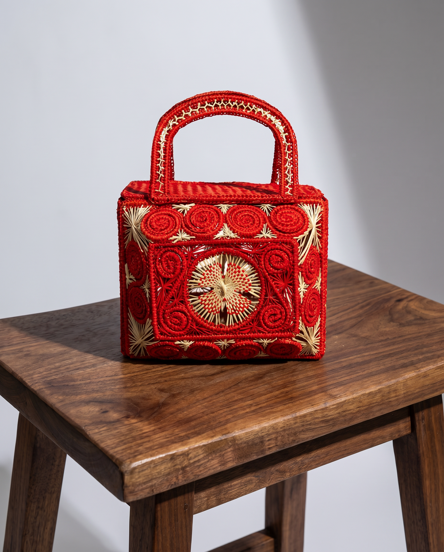Red Iraca Caracol Bag