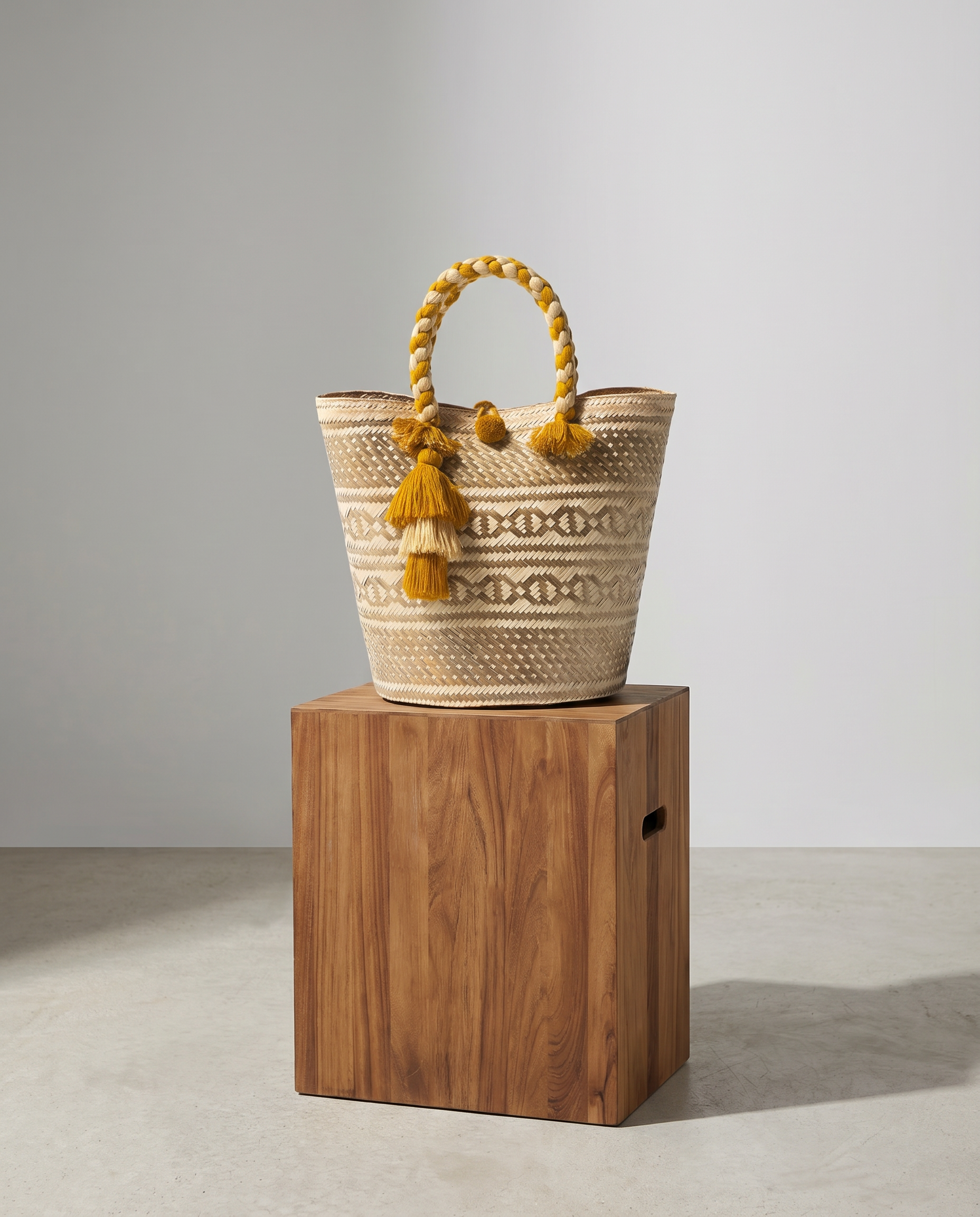 Large Golden Iraca Bag