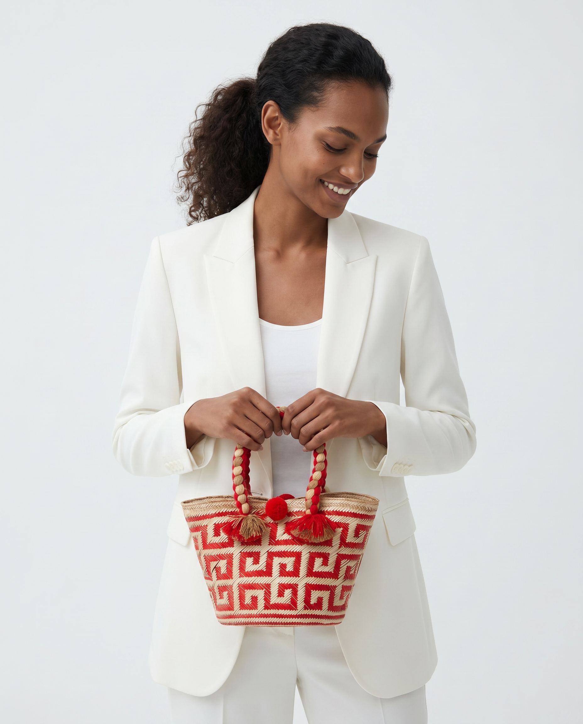 Iraca Meander Red Small Bag