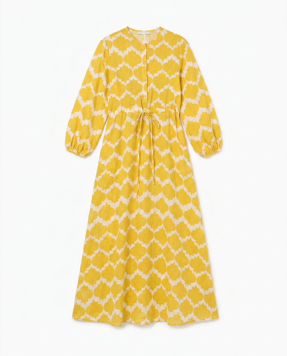 Clover Rombus Yellow Dress