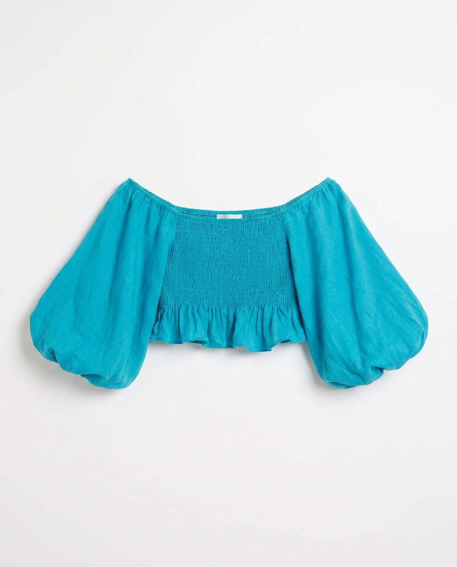 Hortencia Turquoise Top