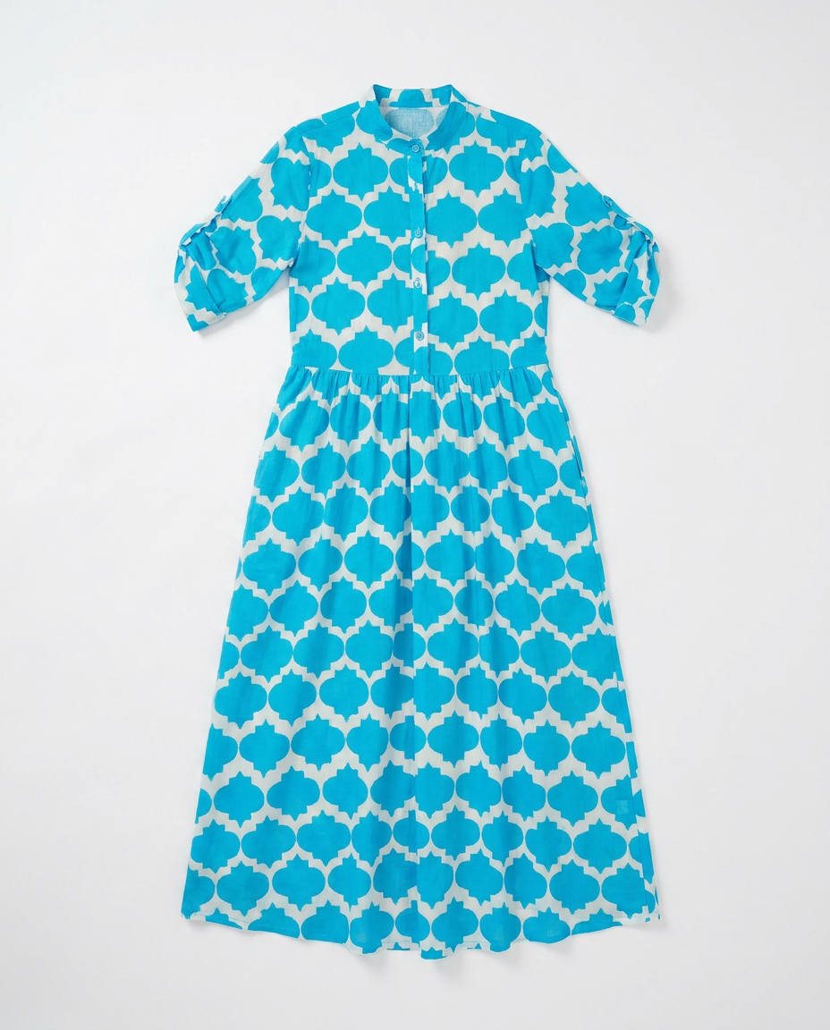 Leblon Rombus Sky Blue Dress