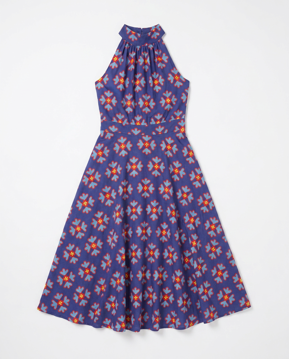 Vera Ludic Flowers Purple Dress
