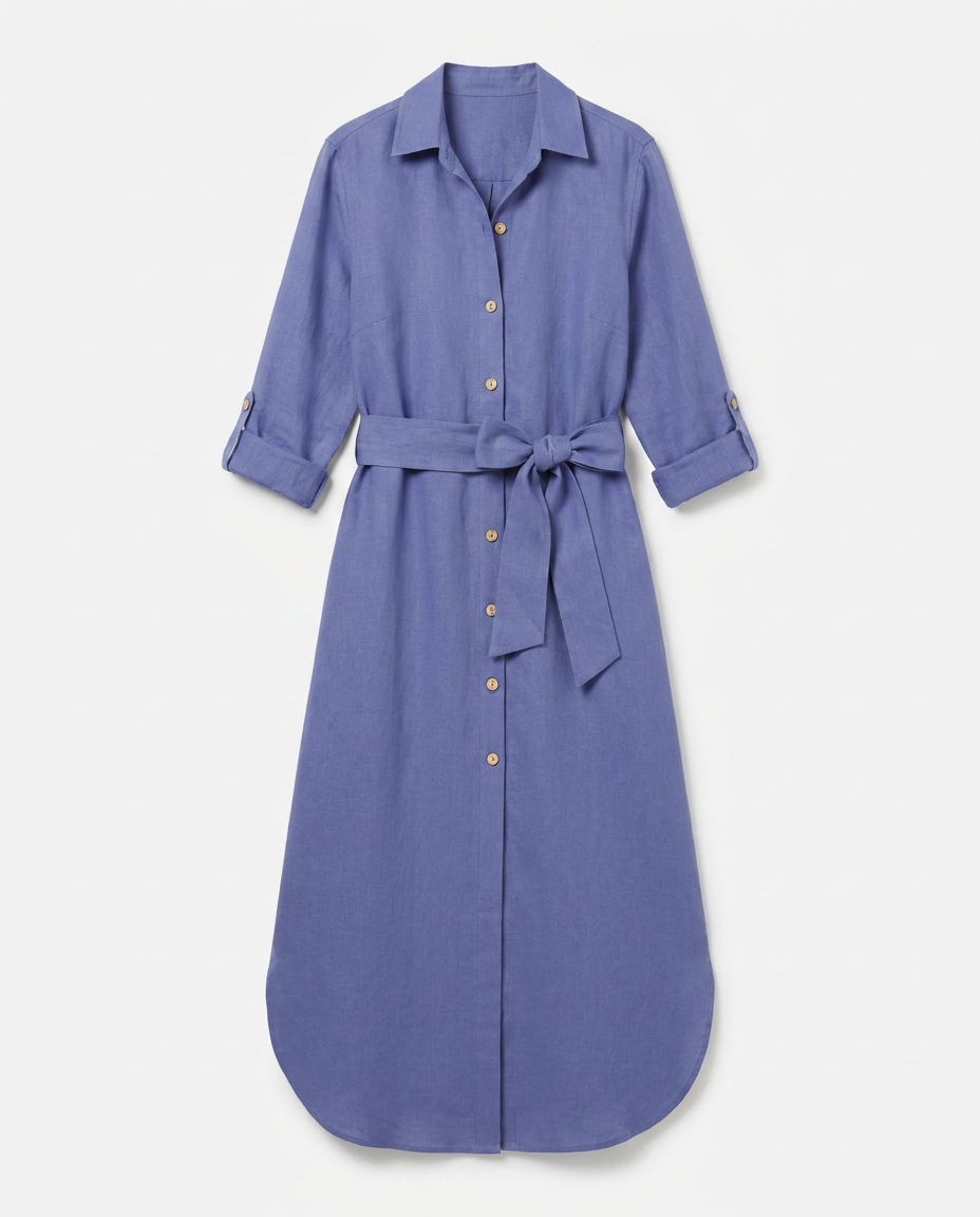 Positano Long Blue Dress