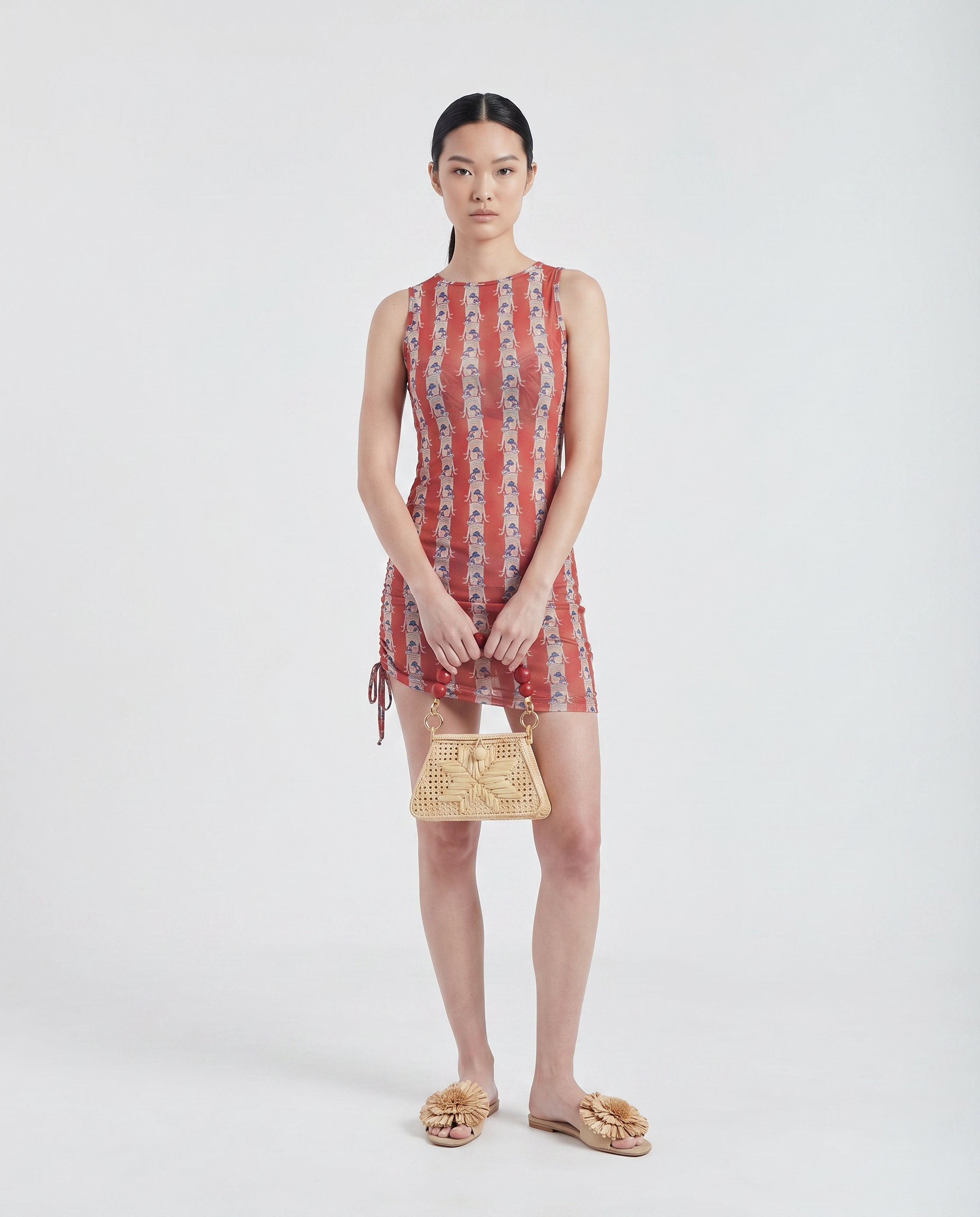 Red Got Milk Draped Mini Dress