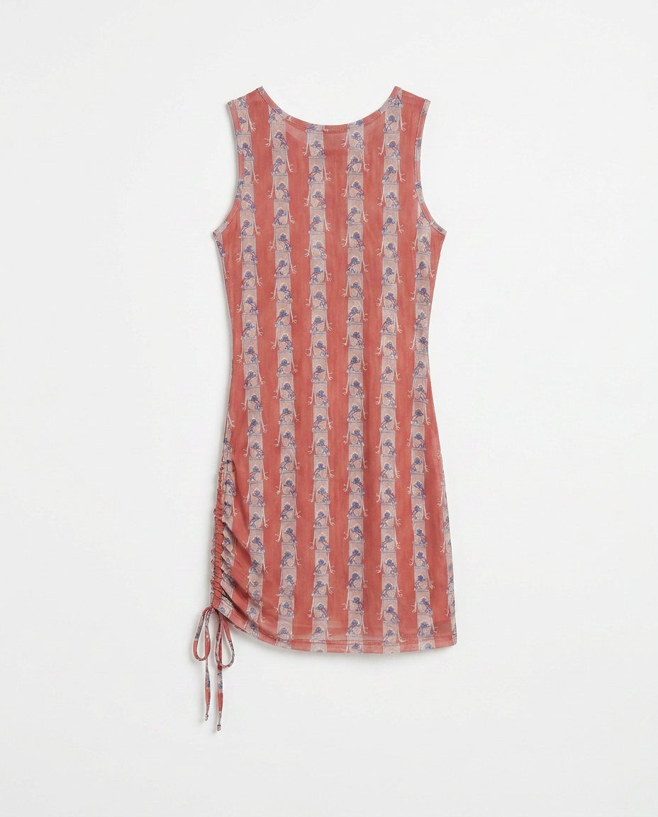 Red Got Milk Draped Mini Dress